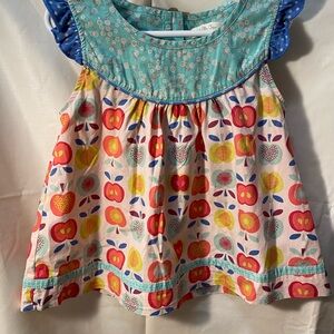 Matilda Jane Lucia Shabby Top Girls Friends Forever Apple Shirt Size 6